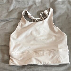 lululemon athletica Cream High-Neck Strappy Crop Top